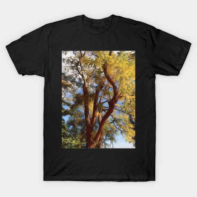 Autumn tree in the breeze T-Shirt by Dturner29